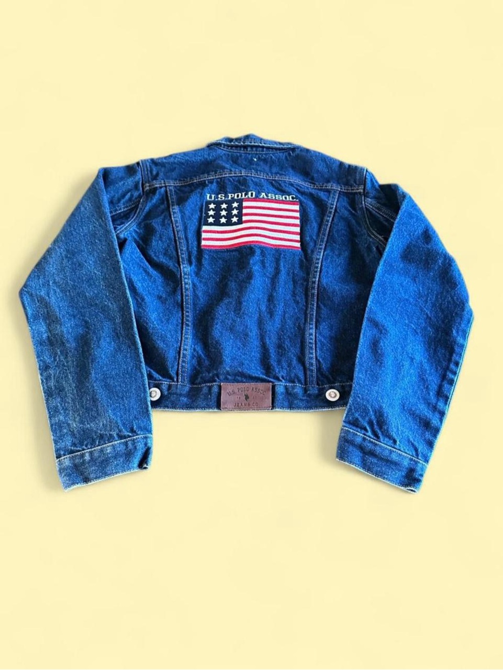 Vintage U.S. Polo Assn. American Flag Denim Jacket Women’s Size M